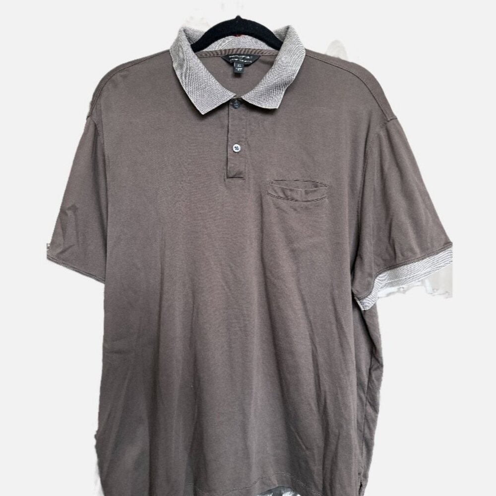 Banana Republic Brown Polo Beige Collar XL